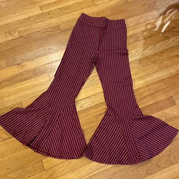 Free People winterberry pinstripe flare pants - Picture 3 of 8